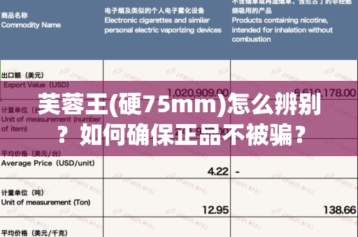 芙蓉王(硬75mm)怎么辨别？如何确保正品不被骗？